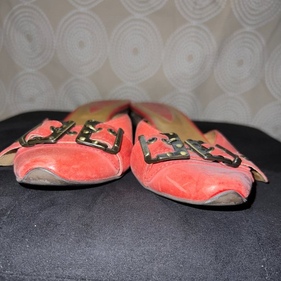 Elle Size 6 Womens Buckle Flats (Leather Slides) - Picture 2 of 4